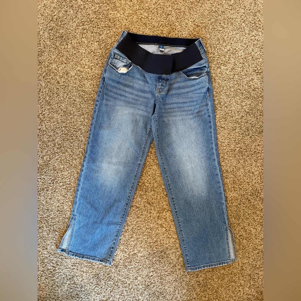 Old Navy Maternity Front Low Panel Wide Leg Jeans